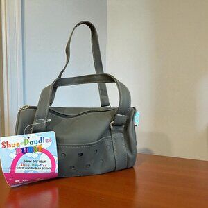 Shoe-Doodles Purse Black Barrel Bag for Charms NWT***NEW